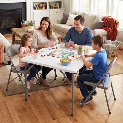 Folding Table 86 cm Square, Carry Handle, Metal Legs