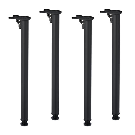 Folding Table Legs, Set of 4 – Round Metal, DIY Furniture