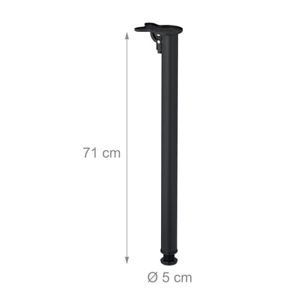 Folding Table Legs, Set of 4 – Round Metal, DIY Furniture