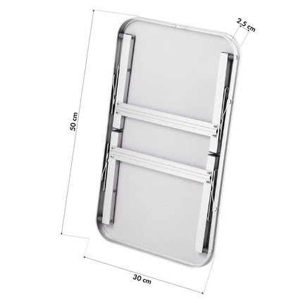 Folding Tourist Table, Low 50x30x20 cm, Grey