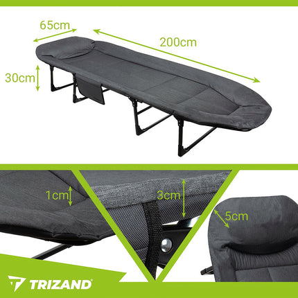 Folding Travel Bed with Mattress, 150kg Capacity