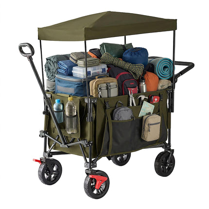 Folding Trolley with Canopy, 200L Capacity, 150kg Load
