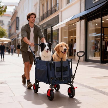 Folding Trolley with Canopy, 200L Capacity, 150kg Load