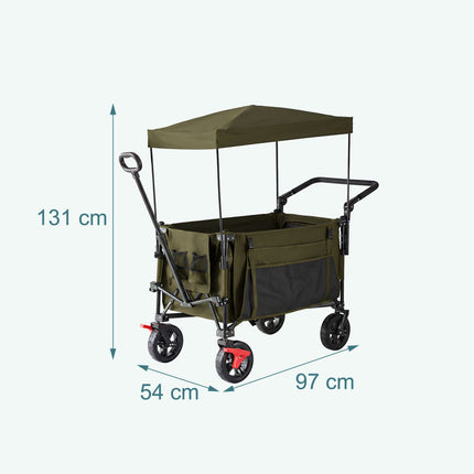 Folding Trolley with Canopy, 200L Capacity, 150kg Load