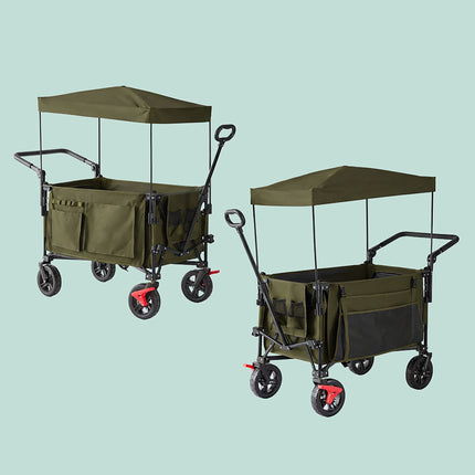 Folding Trolley with Canopy, 200L Capacity, 150kg Load