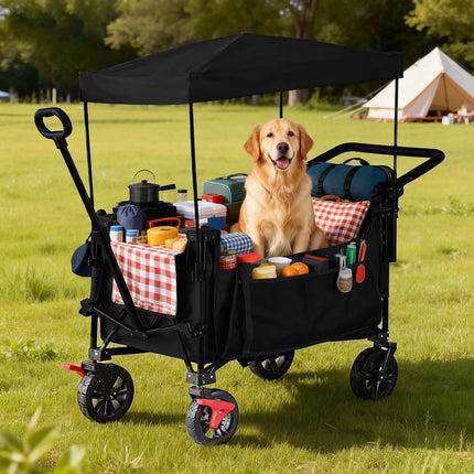 Folding Trolley with Roof, 200L Capacity, 150kg Load