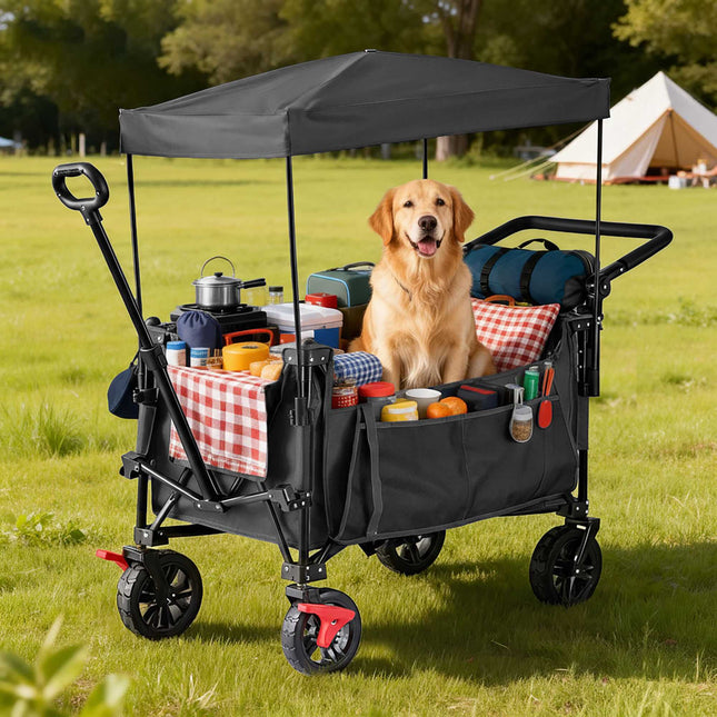 Folding Trolley with Roof, 200L Capacity, 150kg Load