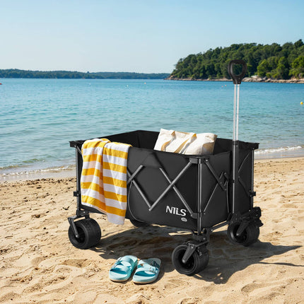 Folding Wagon, Black, XXL 180L Capacity