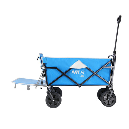 Folding Wagon, Blue-Gray, 125L Capacity