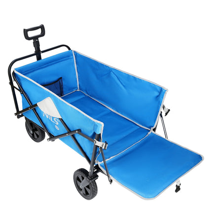 Folding Wagon, Blue-Gray, 125L Capacity