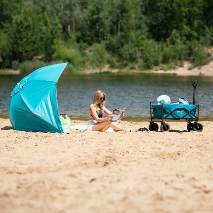 Folding Wagon, Green, 100L Capacity