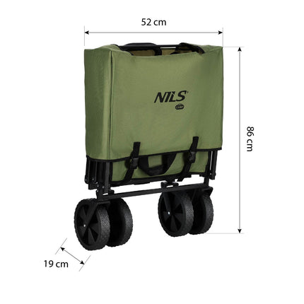 Folding Wagon, Green, 150L Capacity