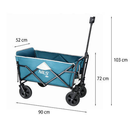 Folding Wagon, Green-Gray, 125L Capacity