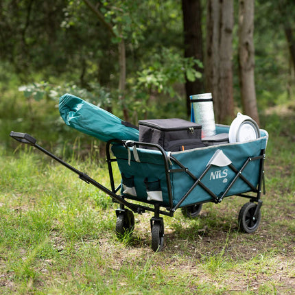 Folding Wagon, Green-Gray, 125L Capacity
