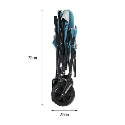 Folding Wagon, Green-Gray, 125L Capacity