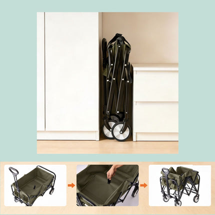 Folding Wagon for Beach, Camping, Shopping, Large Capacity