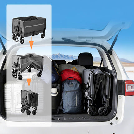 Folding Wagon with Tailgate – Waterproof, Compact Storage