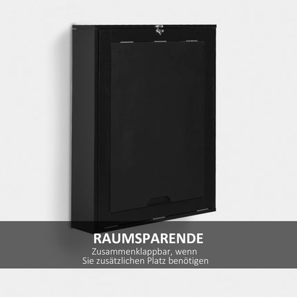 Folding Wall Desk with Blackboard, Black 60x94.5x147 cm