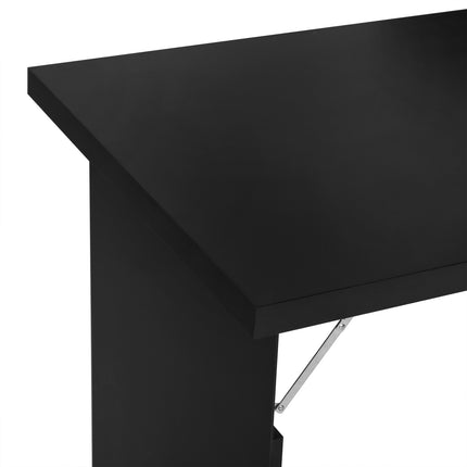Folding Wall Desk with Blackboard, Black 60x94.5x147 cm