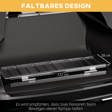 Folding Wheelchair Ramp, Non-Slip Surface, Portable Aluminum