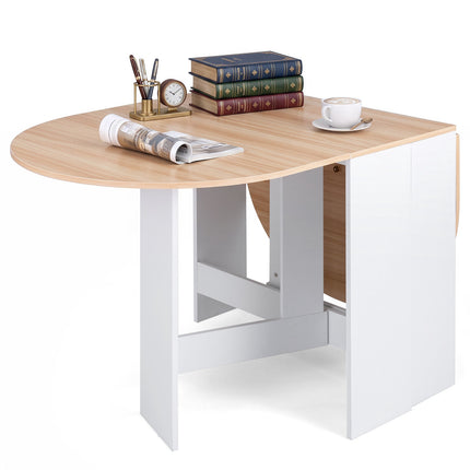 Folding White Table for 4-7 People, 163x80x75 cm