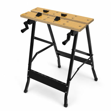 Folding Workbench with Clamping Jaws and Crank Adjustment, 100 kg Load