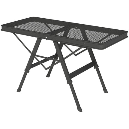 Folding aluminum camping table - Adjustable in height, 90x40.5 cm