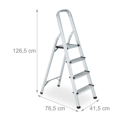 Folding aluminum stepladder