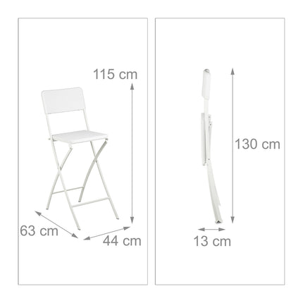 Folding barstool BASTIAN set of 2