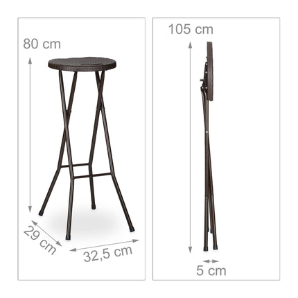 Folding bar stools BASTIAN