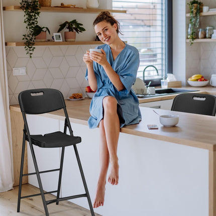 Folding bar stool set of 2