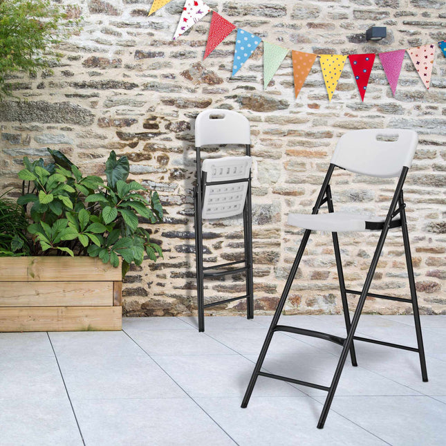 Folding bar stool set of 2