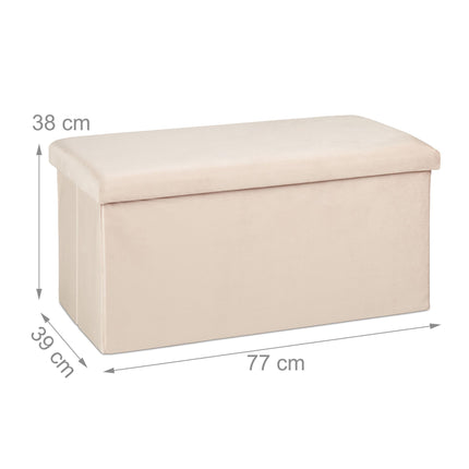 Folding bench in velvet