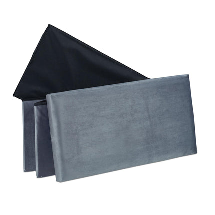 Folding bench in velvet