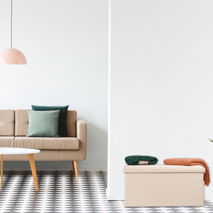 Folding bench in velvet