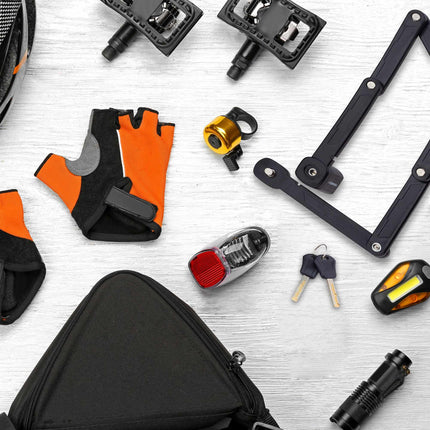 Folding bicycle lock with bracket