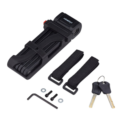 Folding bicycle lock with bracket
