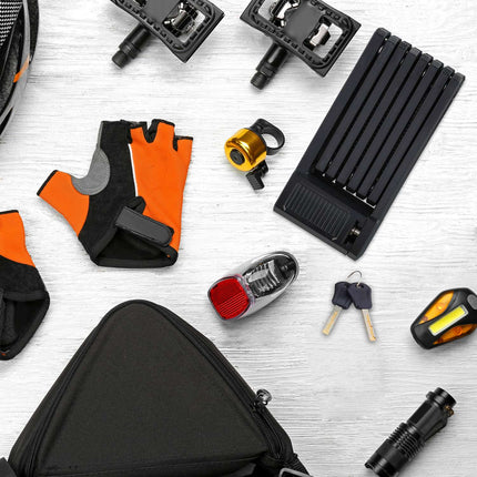 Folding bicycle lock with key