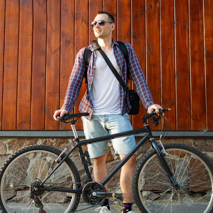 Folding bicycle lock with key