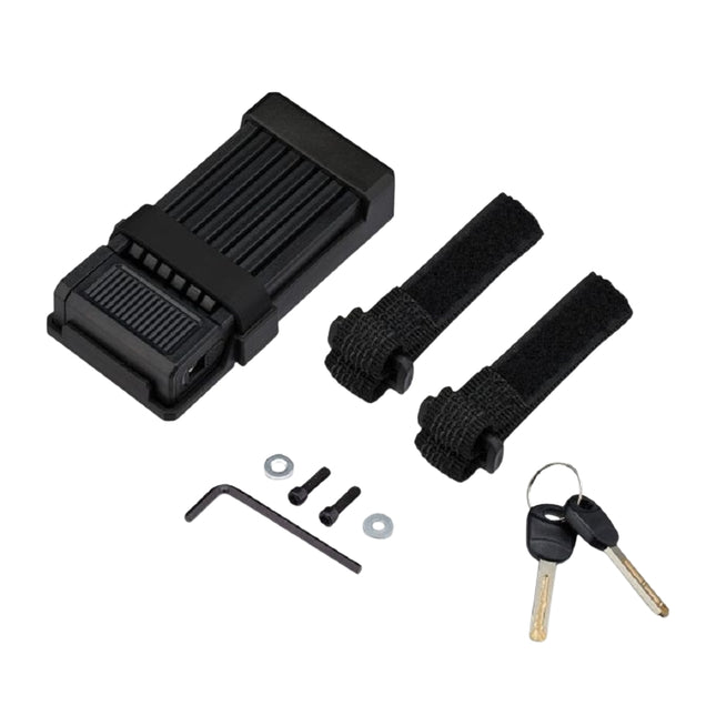 Folding bicycle lock with key