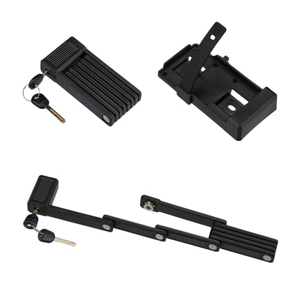 Folding bicycle lock with key