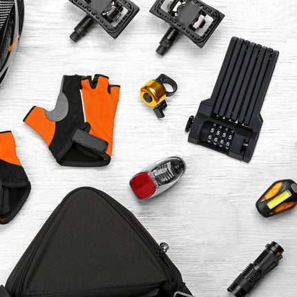 Folding bike lock with combination lock