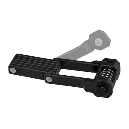 Folding bike lock with combination lock