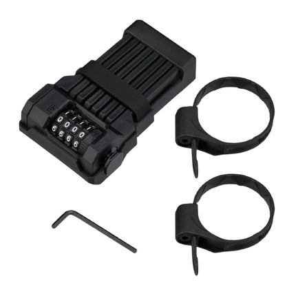 Folding bike lock with combination lock