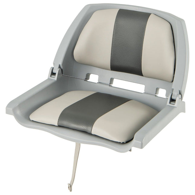 Folding boat seat with low backrest boat chair padded steering chair 57 x 51 x 35 cm