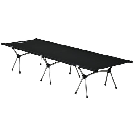Folding camping bed - adjustable height, 190x65 cm, 150 kg limit