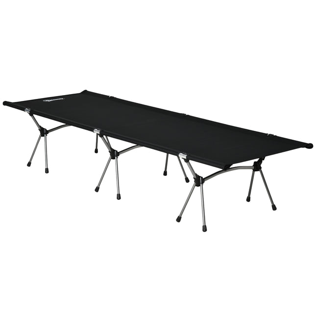 Folding camping bed - adjustable height, 190x65 cm, 150 kg limit