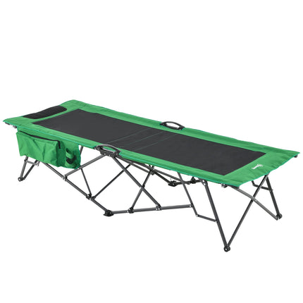 Folding camping bed - durable steel, 136 kg capacity