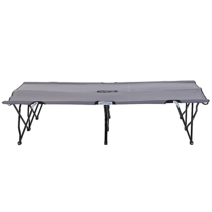 Folding camping bed for 2, 136 kg capacity, with bag