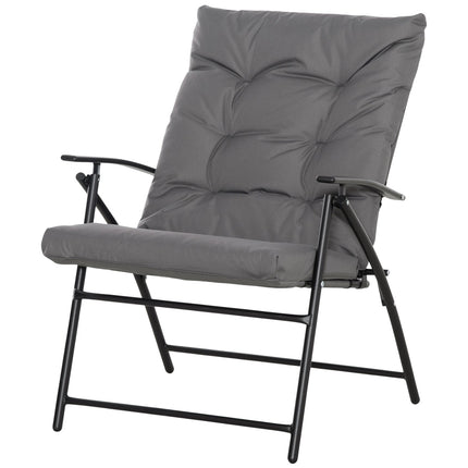 Campingstoel Opvouwbare tuinstoel met metalen frame Verstelbare rugleuning Klapstoel Klapstoel voor zwembad Strand Oxford Grijs Aosoom